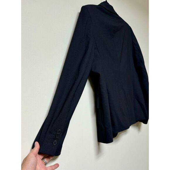 CLUB MONACO New York Black One Button Wool Blazer, Sz 10 - Picture 2 of 6